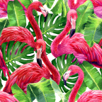  flamingók és levelek tapéta 6