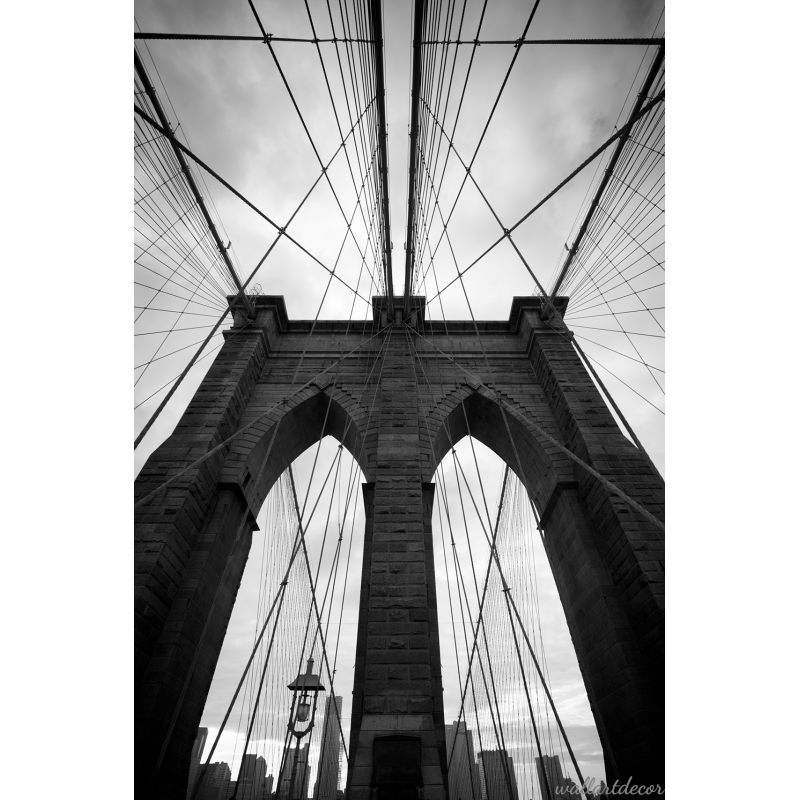 brooklyn híd fekete-fehér poszter tapéta 7