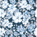kék fehér virágok mintás tapéta 6