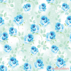 halvány kék rózsás tapéta 5