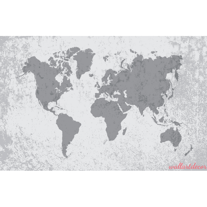 szürke árnyalatú világtérkép mintás tapéta 8