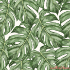 nagy méretű zöld levelek mintás tapéta 5